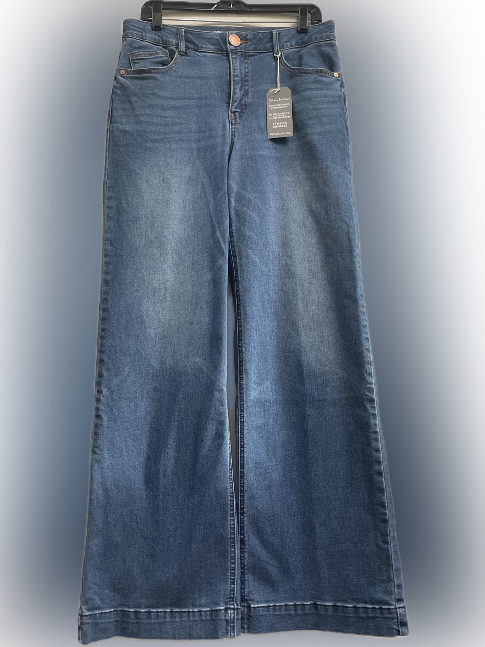 Wit & Wisdom Ab'solution Sam High Rise Wide Leg Jeans Size 10
